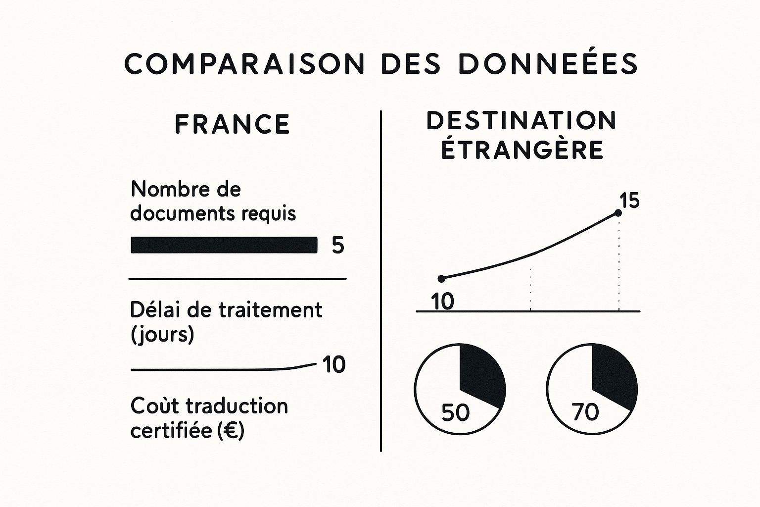 Infographic about organisation mariage étranger