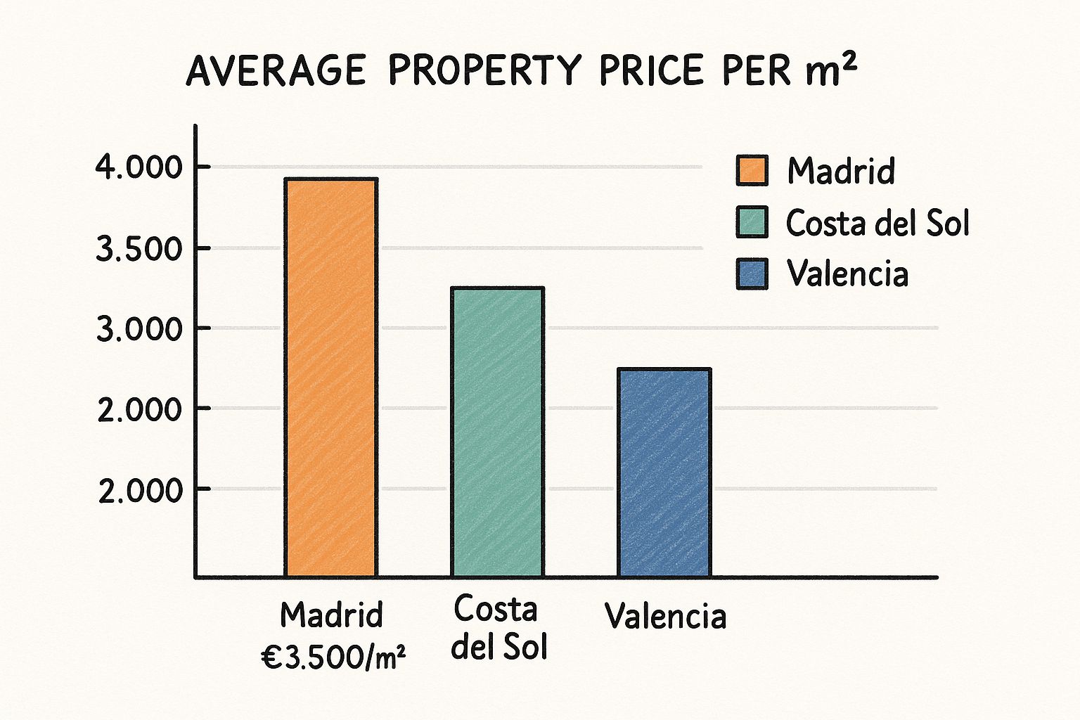 Guía infográfica sobre la compra de inmuebles en España