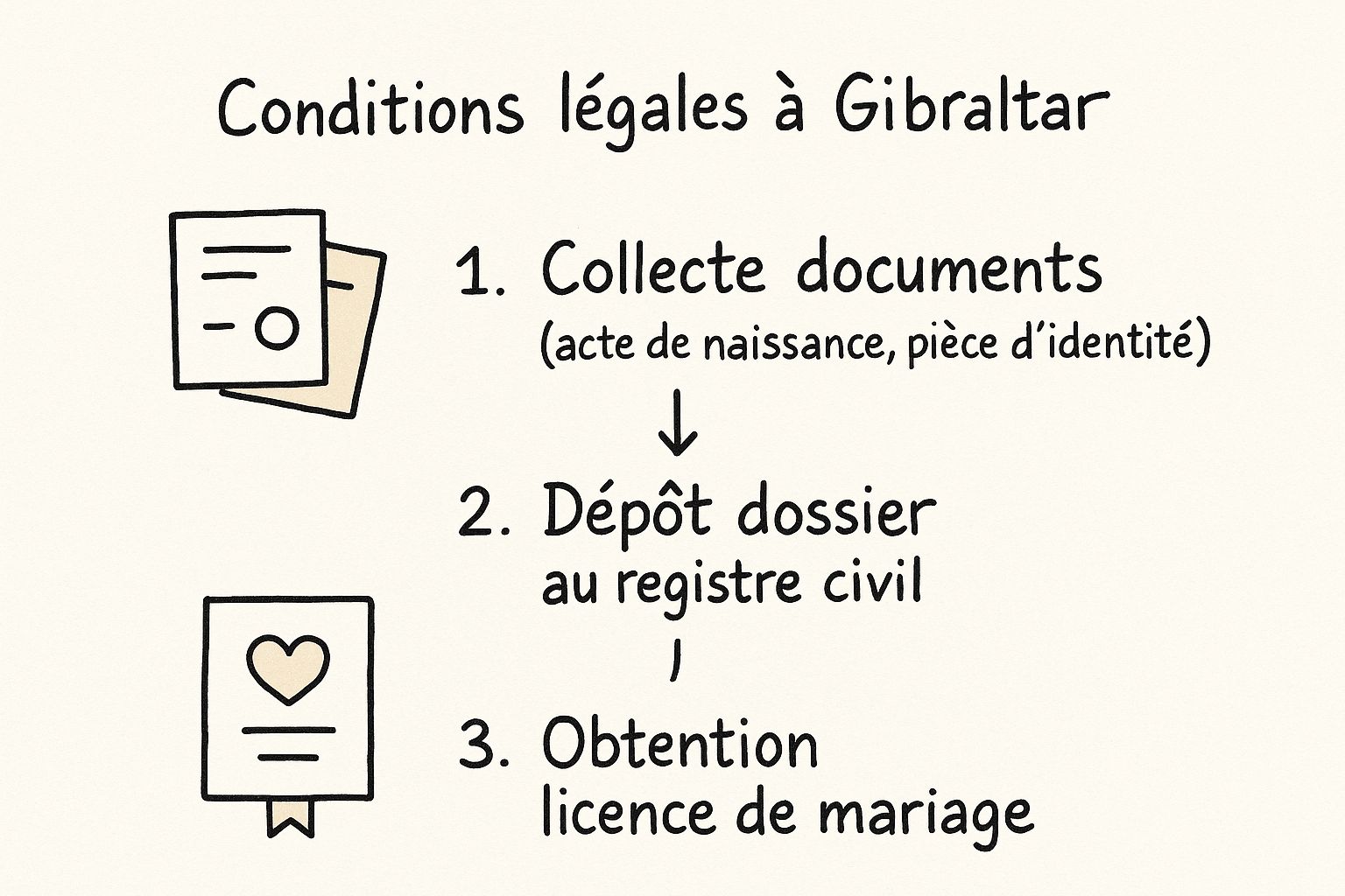 Infographic about se marier à gibraltar