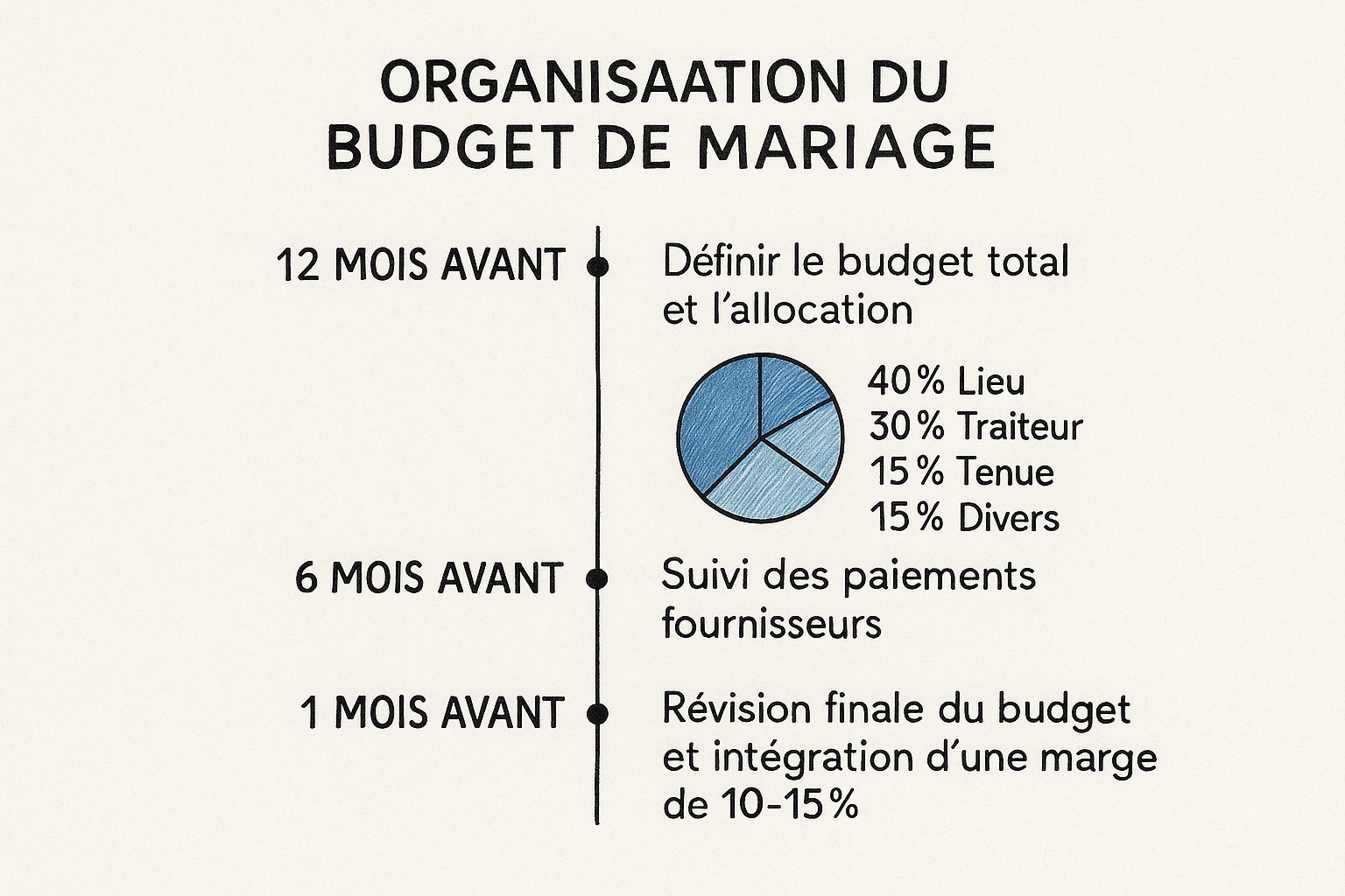 Infographic showing key data about Establish Budget and Timeline