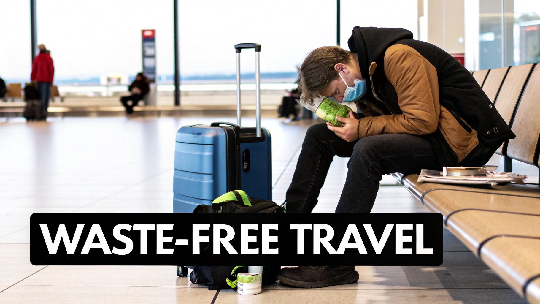 A person filling a reusable jar with food from a bulk bin in a grocery store.