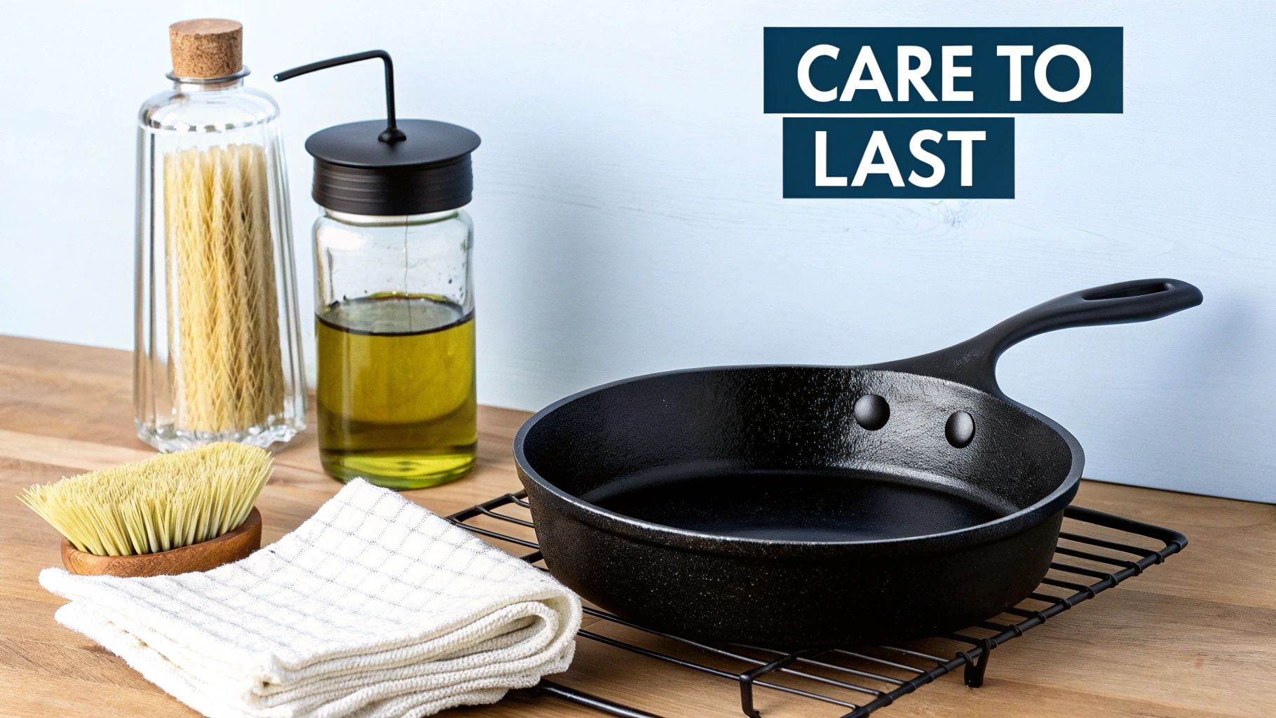 A person cleaning sustainable kitchen products in a bright, modern kitchen.