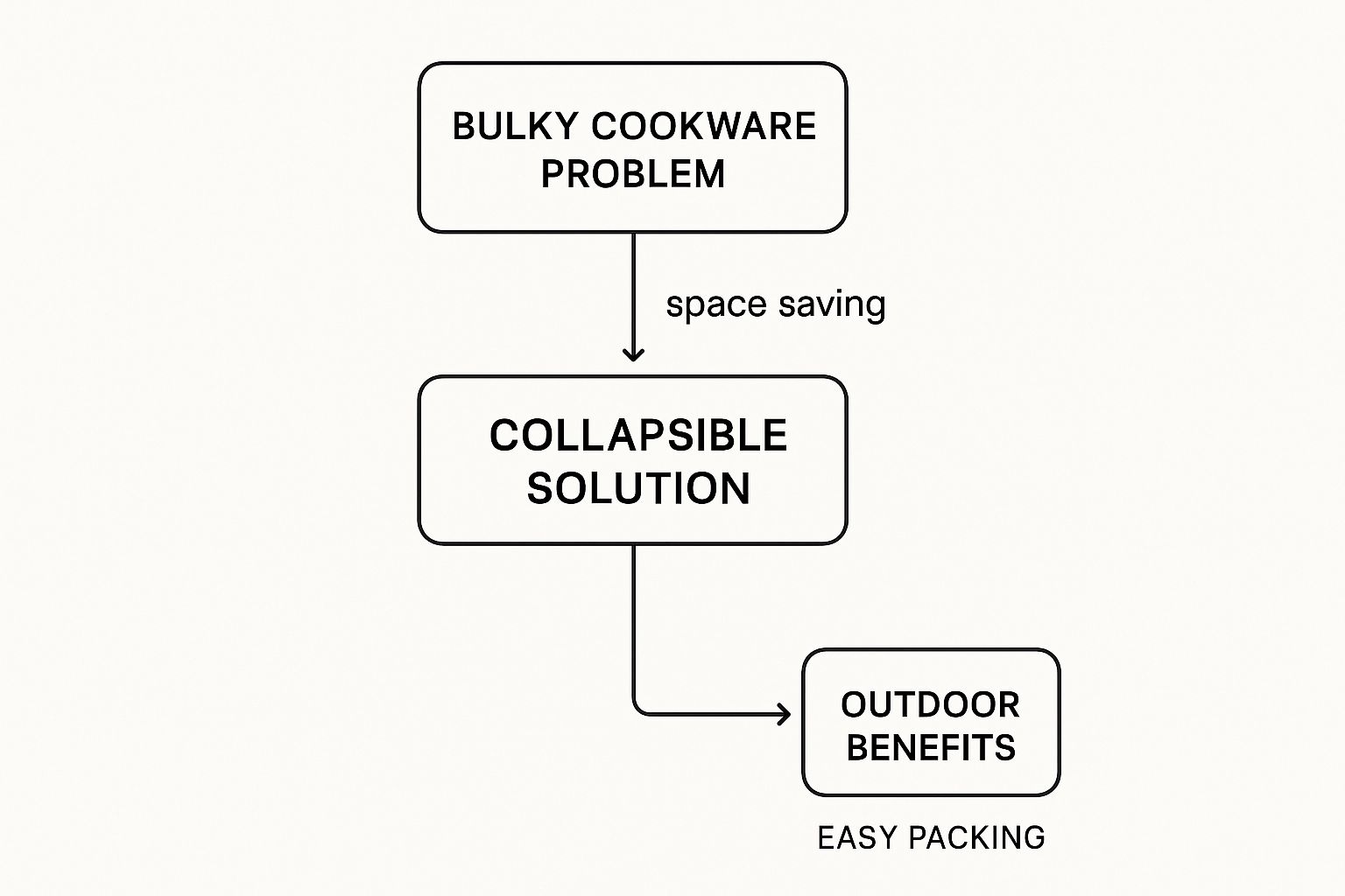 Infographic about collapsible camping cookware