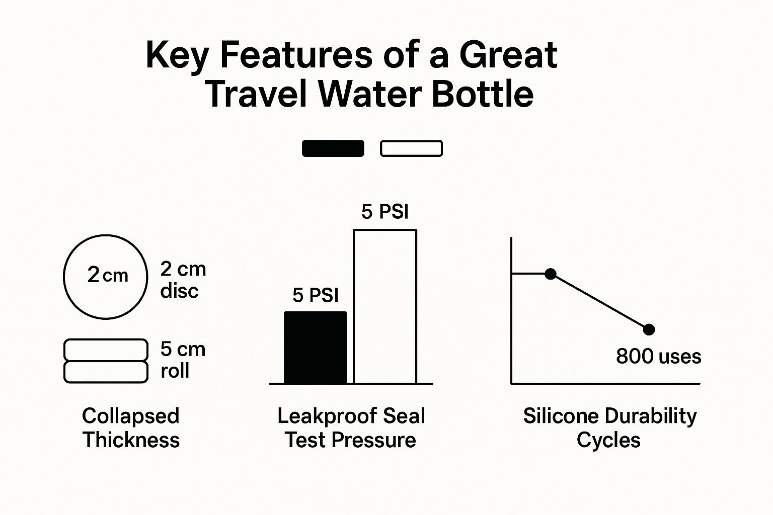 Infographic about best collapsible water bottle for travel