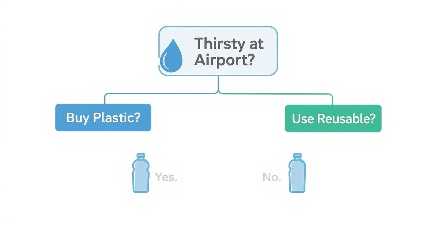 Infographic about reusable water bottle for travel