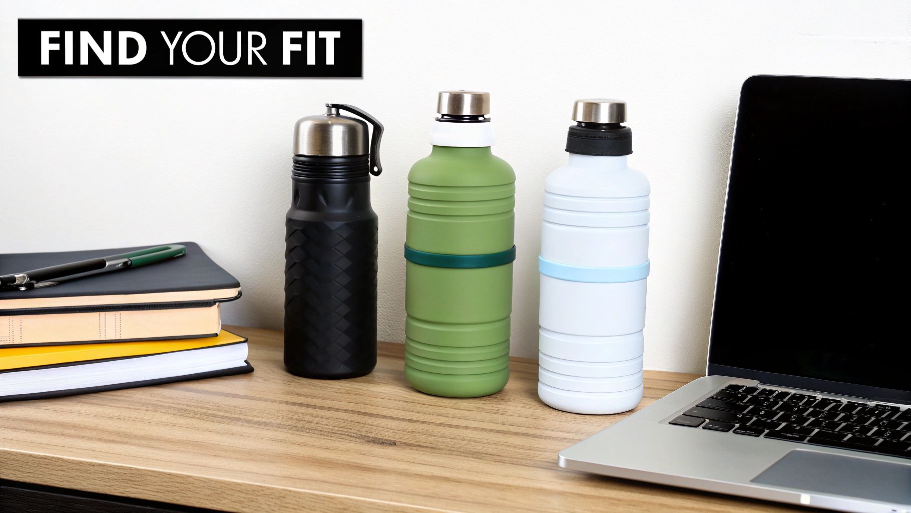 Traveler sitting on a rock with a HYDAWAY bottle.