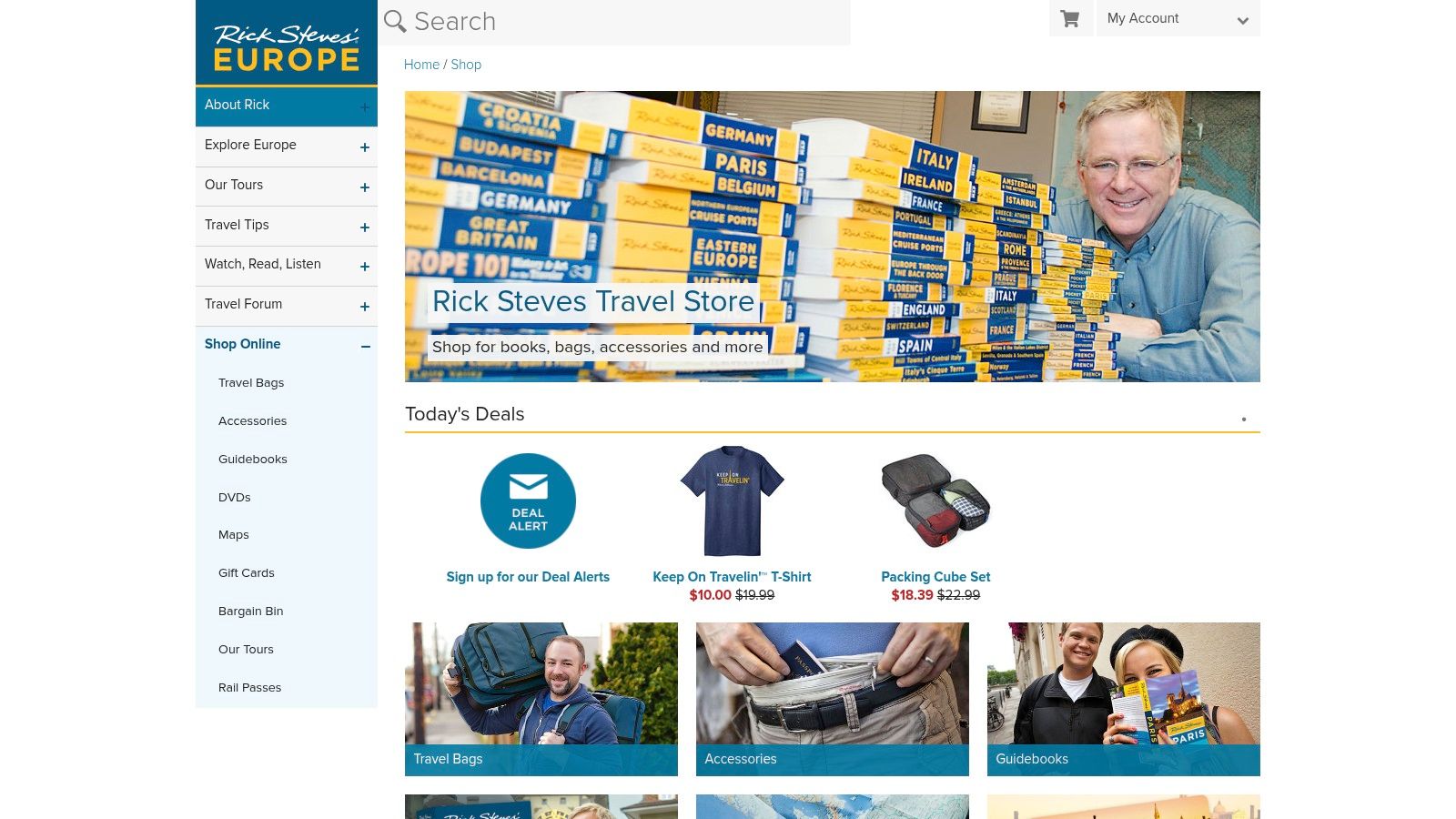 Rick Steves Travel Store + Packing Guides