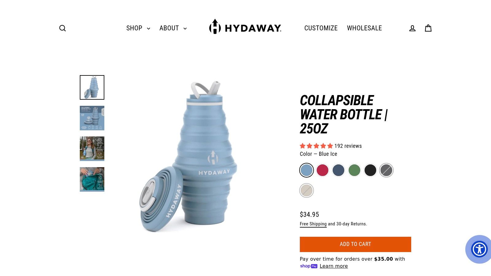 Collapsible Water Bottle | 25oz – HYDAWAY Official Store
