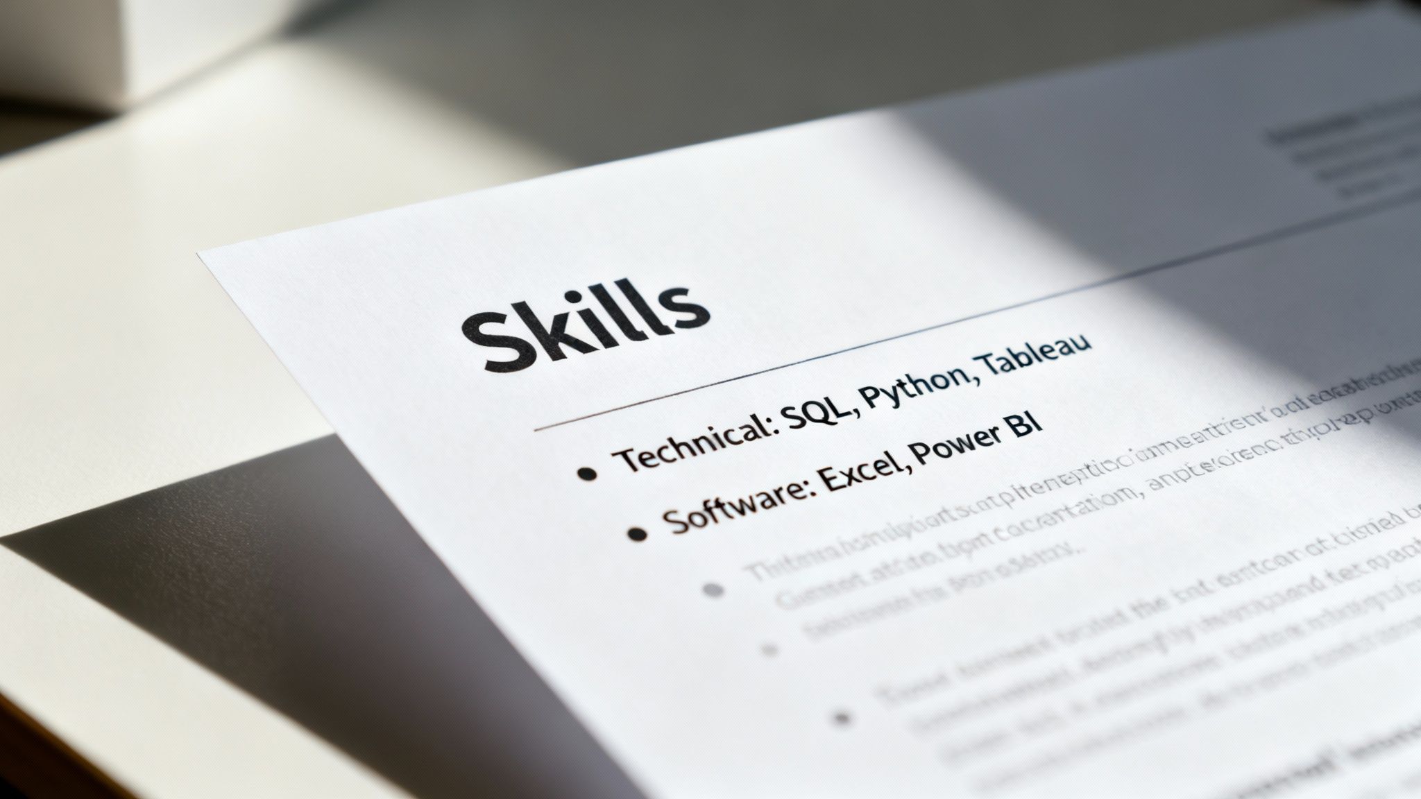 Optimize the Skills Section with ATS-Compatible Formatting