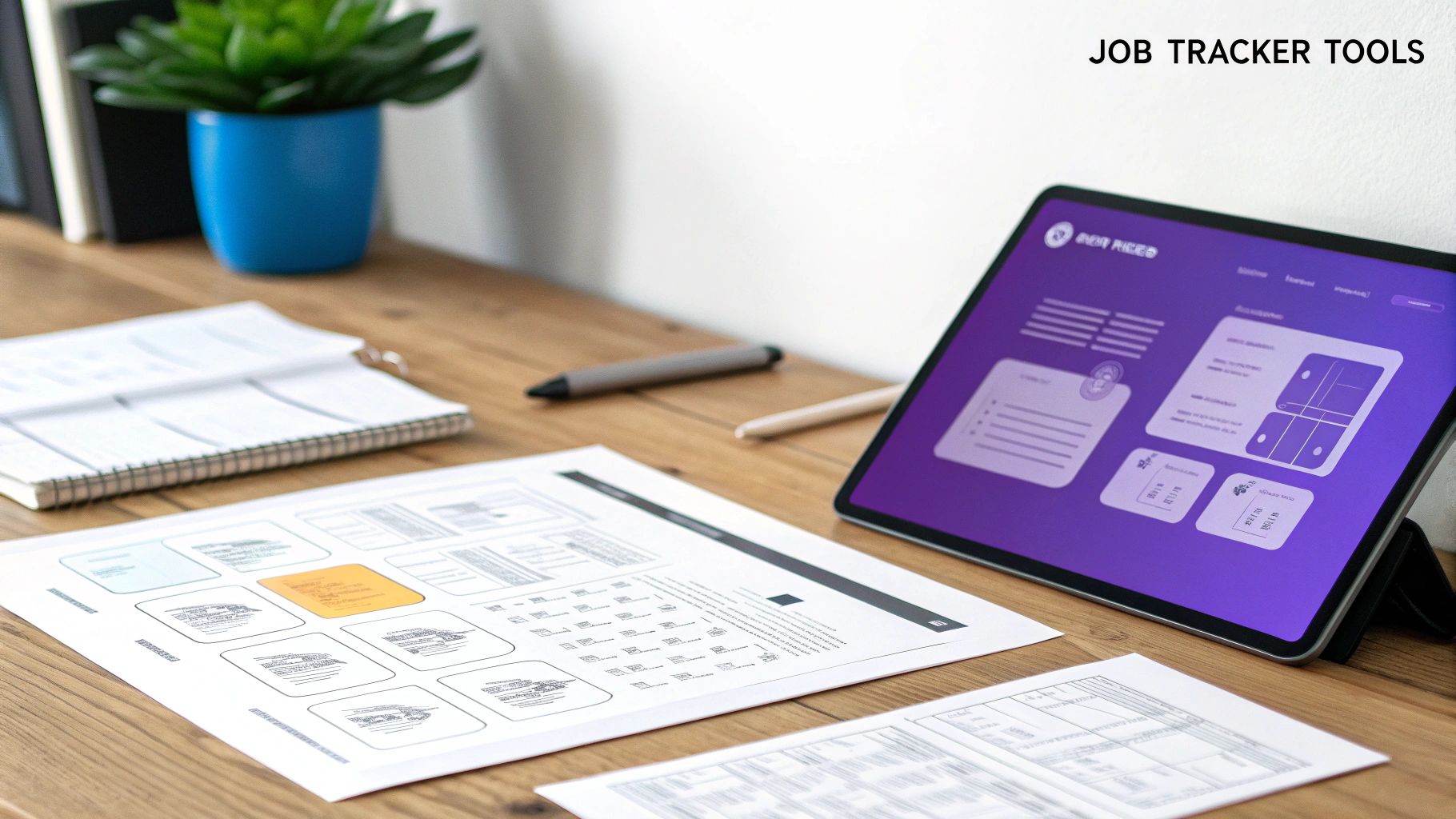 A person organizing their job search on a laptop