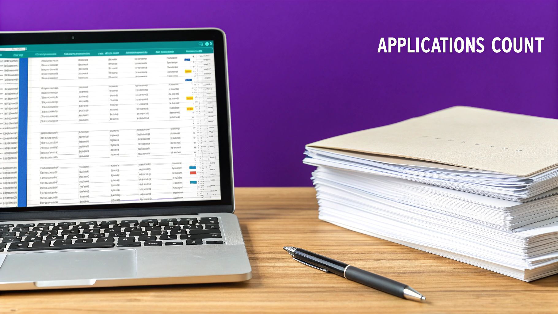 Graphs and charts showing application statistics