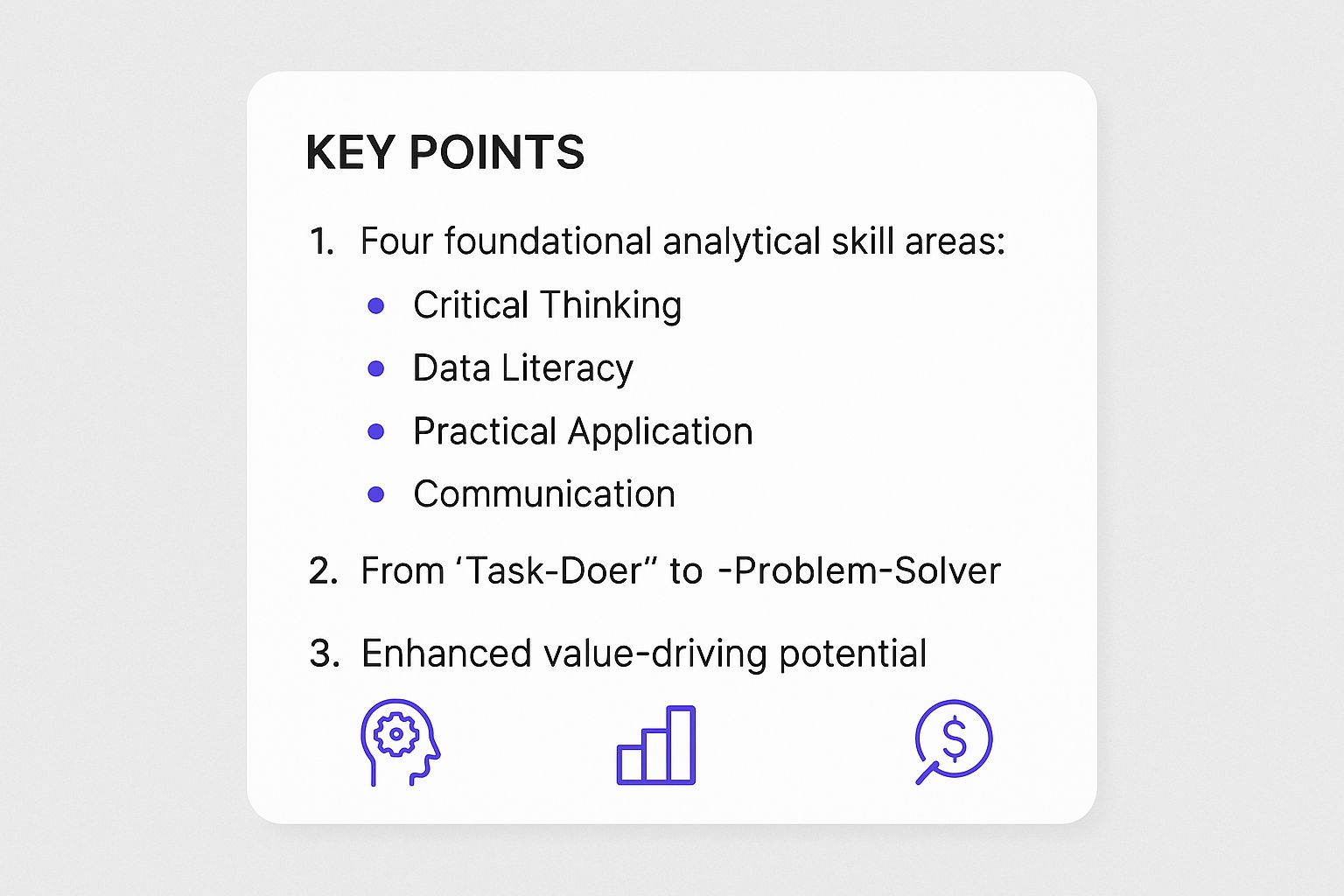 Infographic about how to develop analytical skills