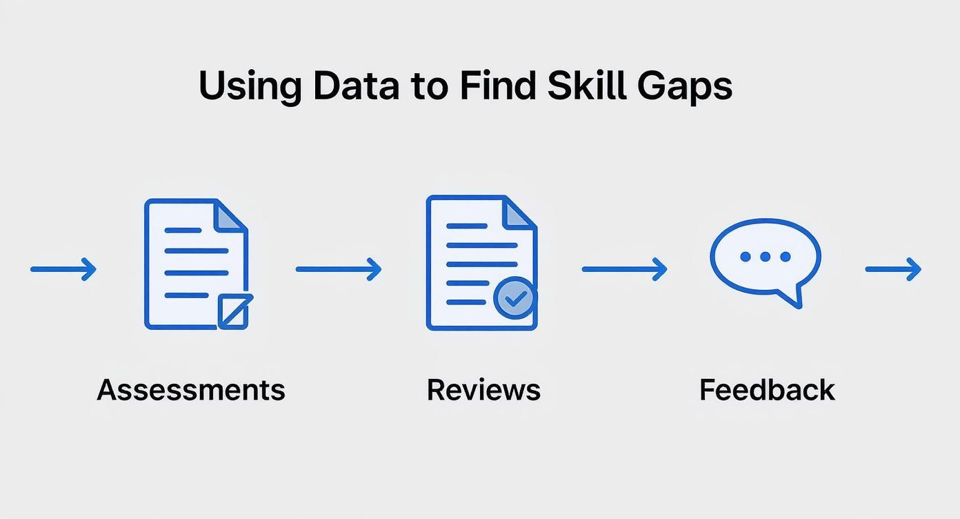 Infographic about how to identify skill gaps