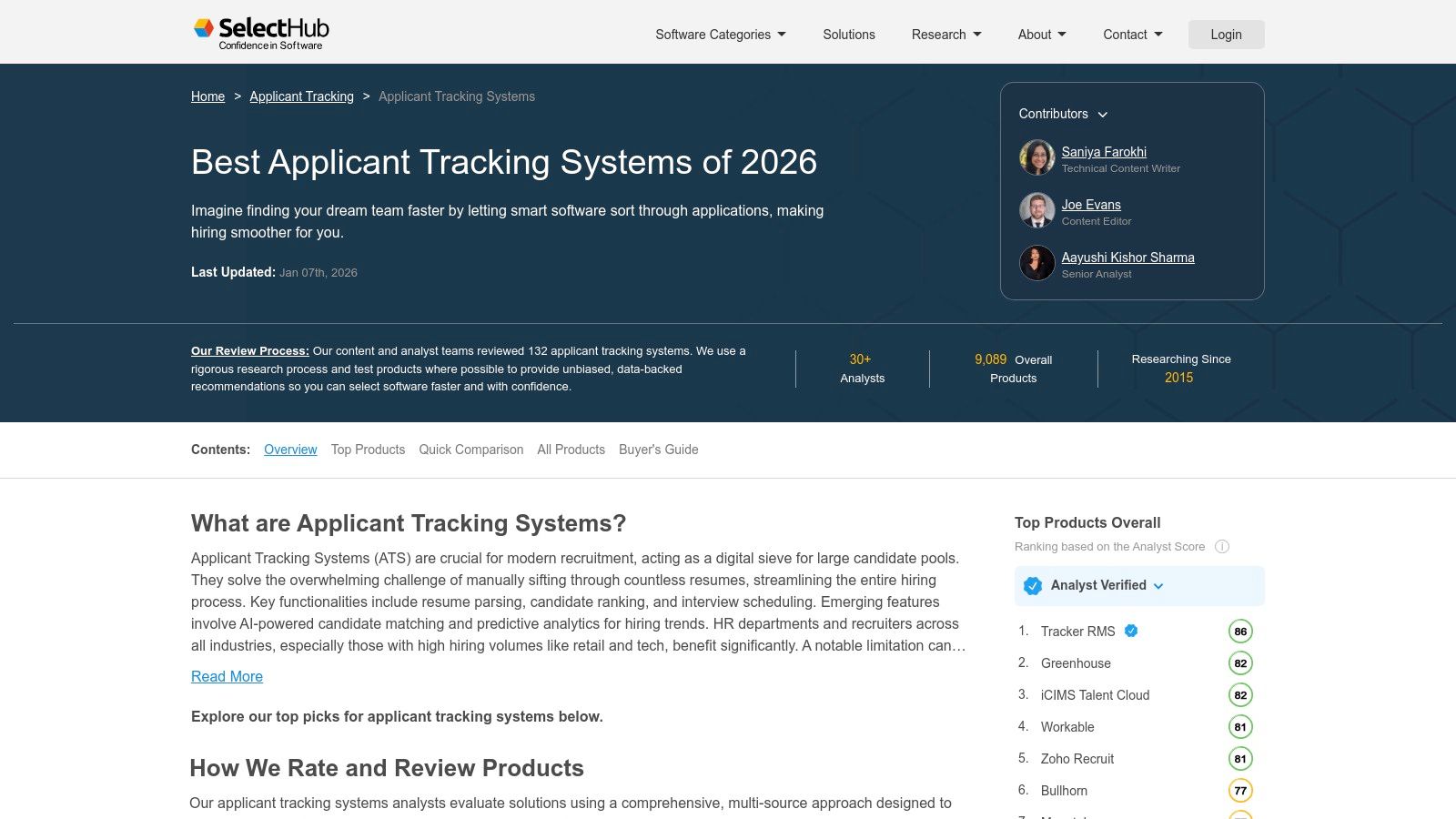 SelectHub – Top Applicant Tracking Systems