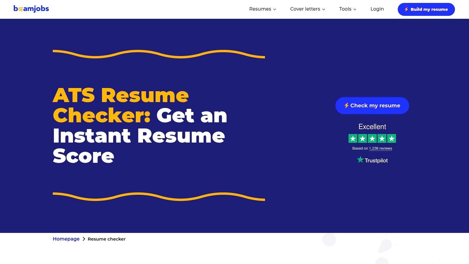 BeamJobs – AI Resume Checker