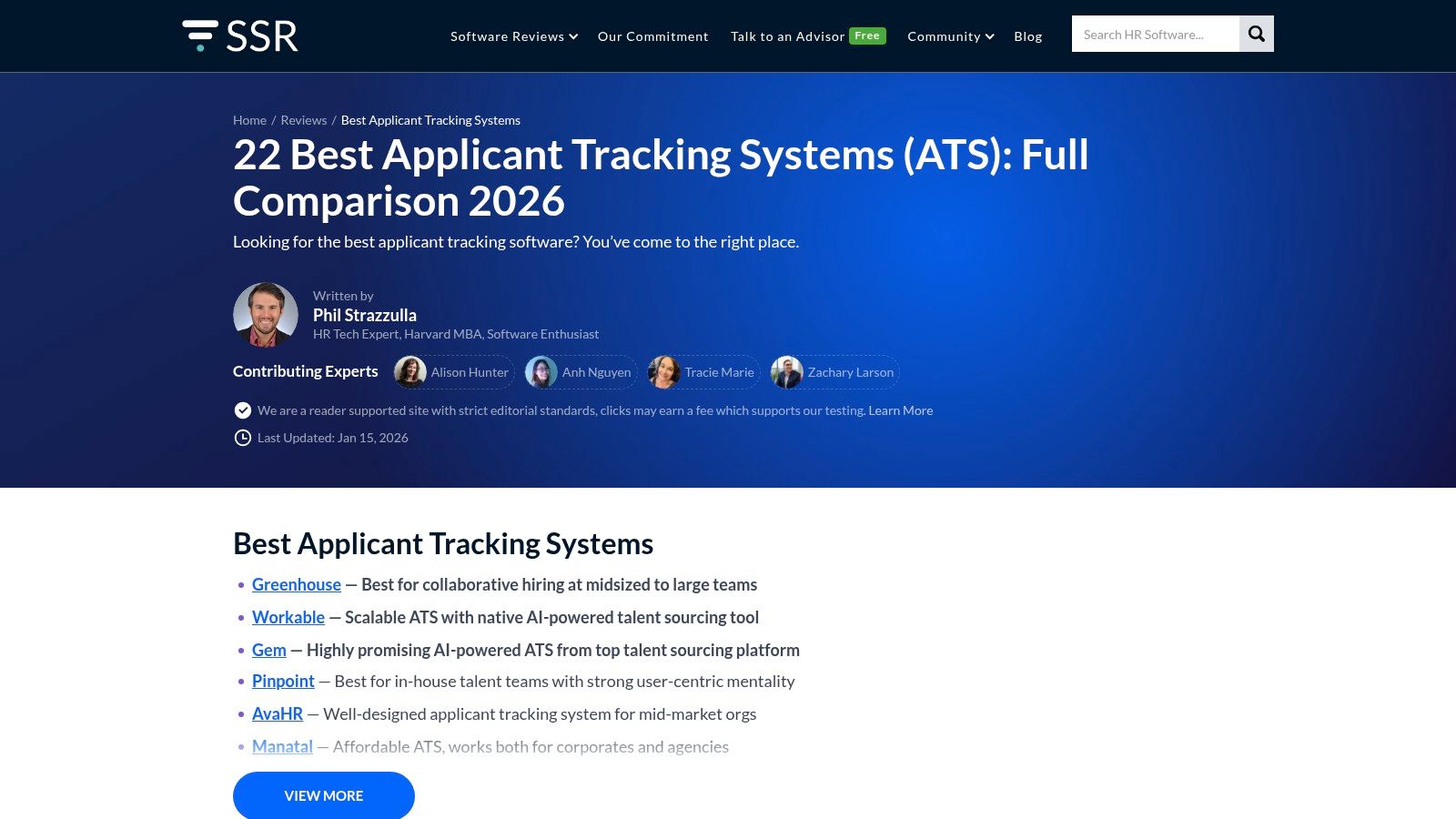 SelectSoftware Reviews – Best ATS Buyer Guide