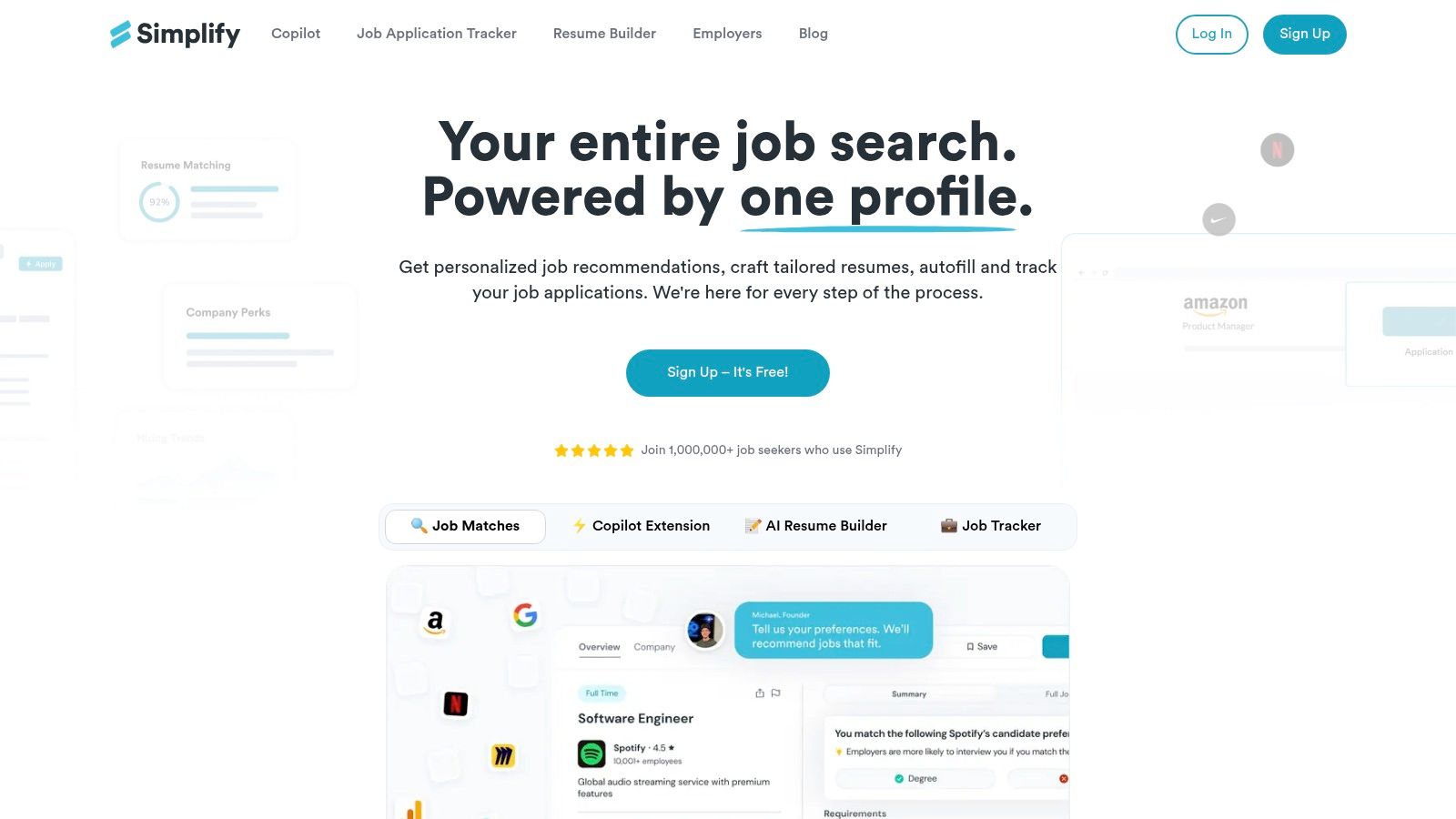 Simplify job tracking dashboard
