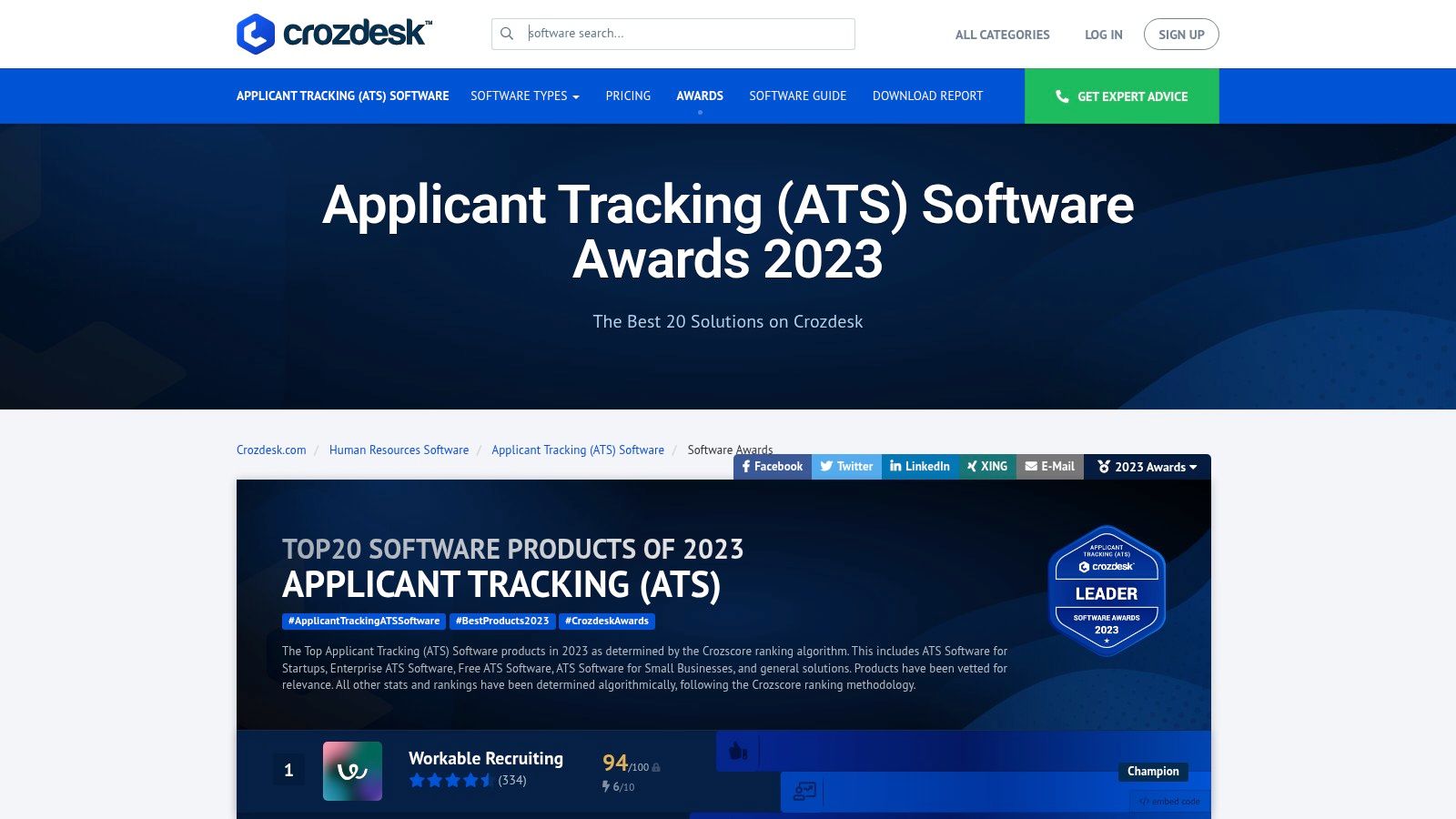 Crozdesk – Applicant Tracking (ATS)