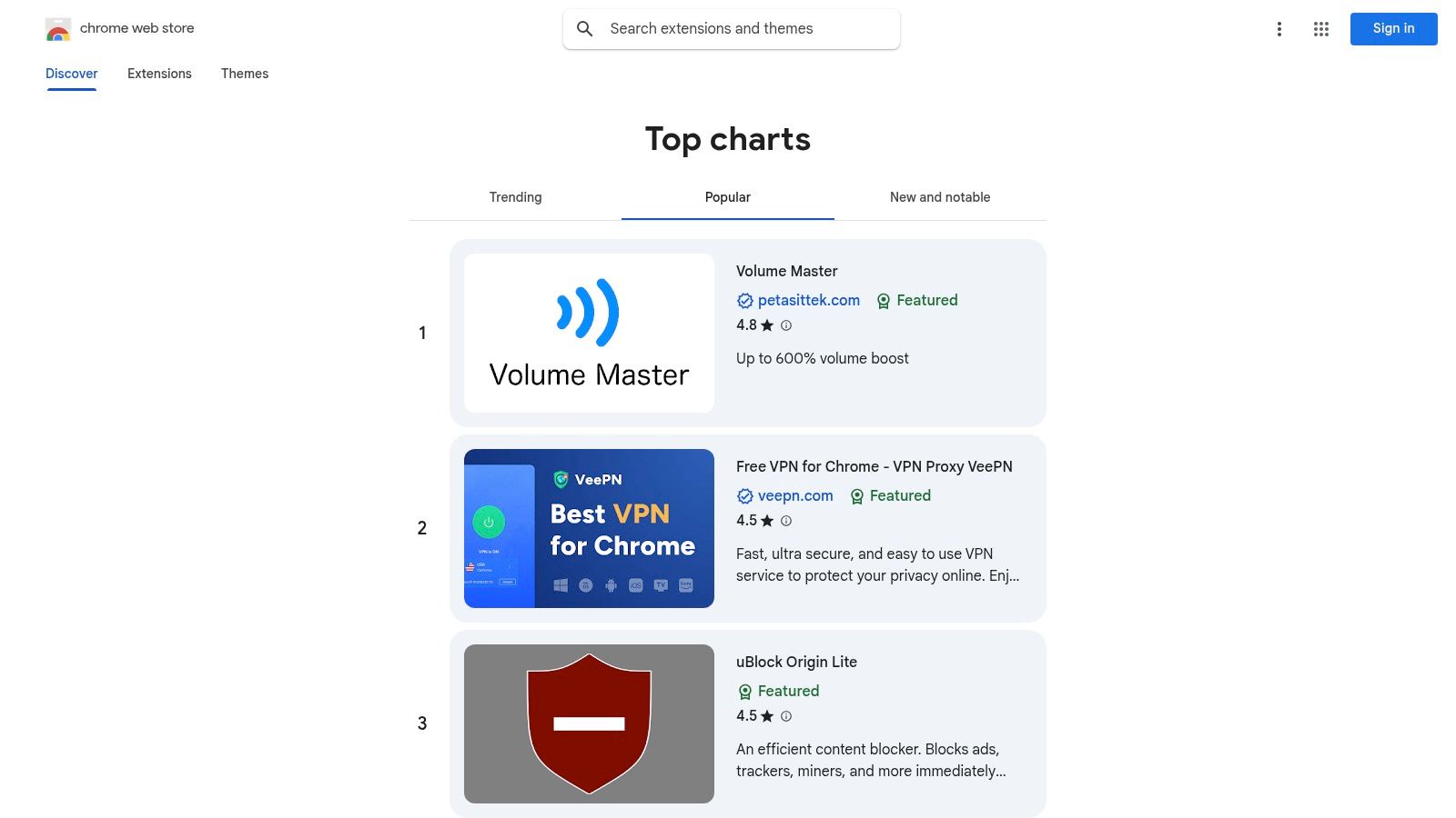 Chrome Web Store (official)
