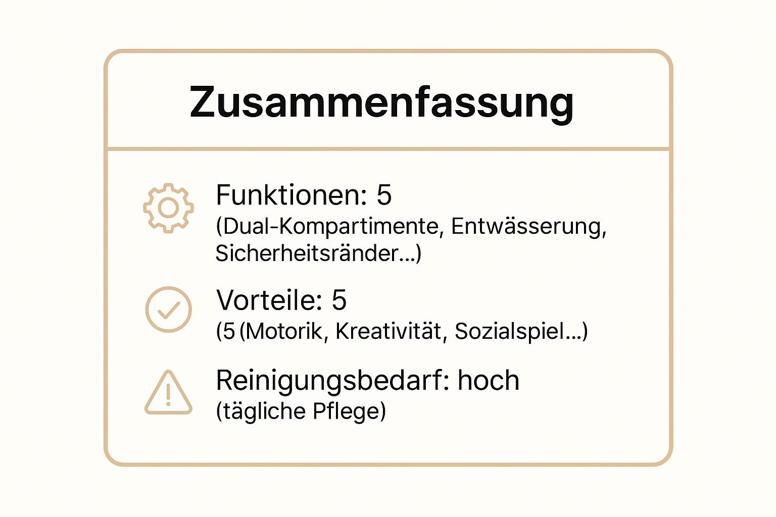 Infographic showing key data about Der Klassiker: Wasser- und Sand-Spielstation