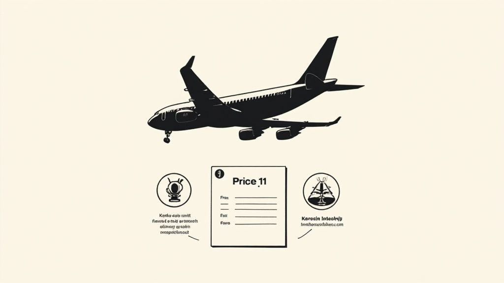 Eine Weltkarte mit Flugrouten, die die Möglichkeit von Error-Fare-Reisen symbolisiert.