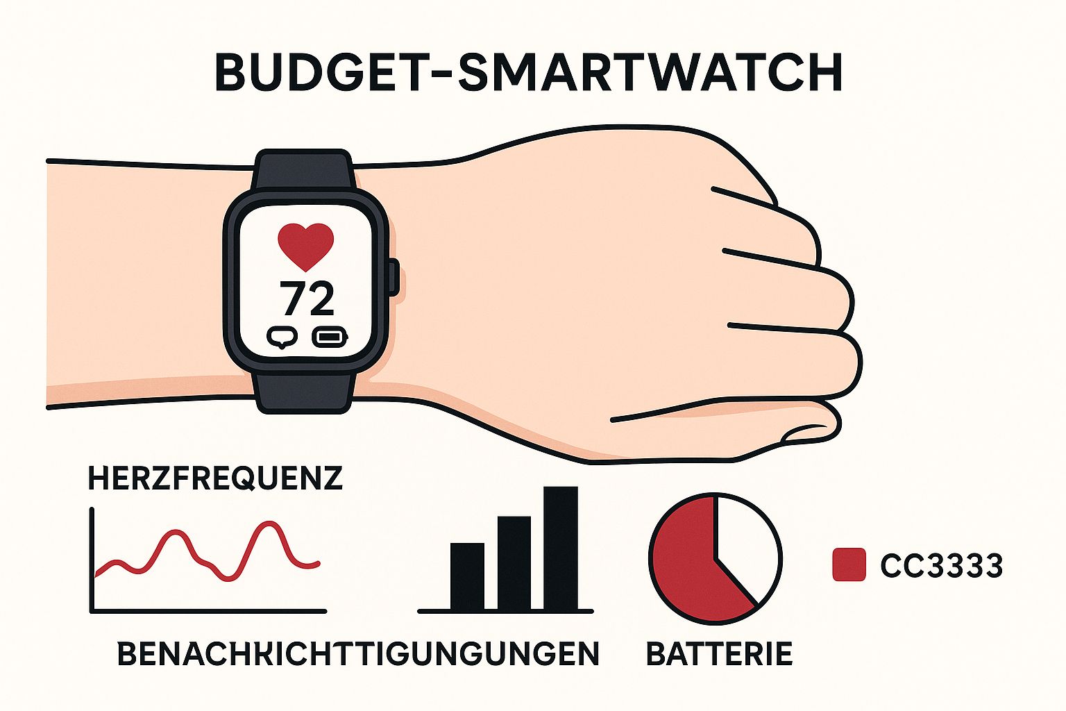 Infographic about smartwatch unter 50 euro