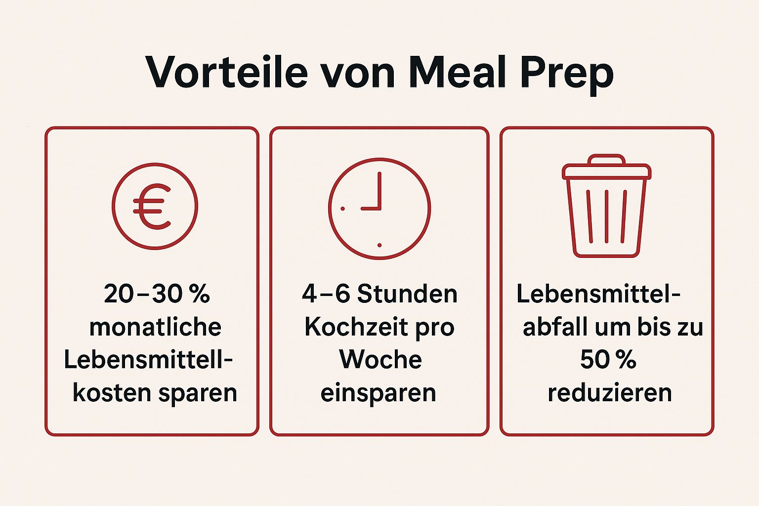 Infographic showing key data about Mahlzeitenplanung und Meal Prep