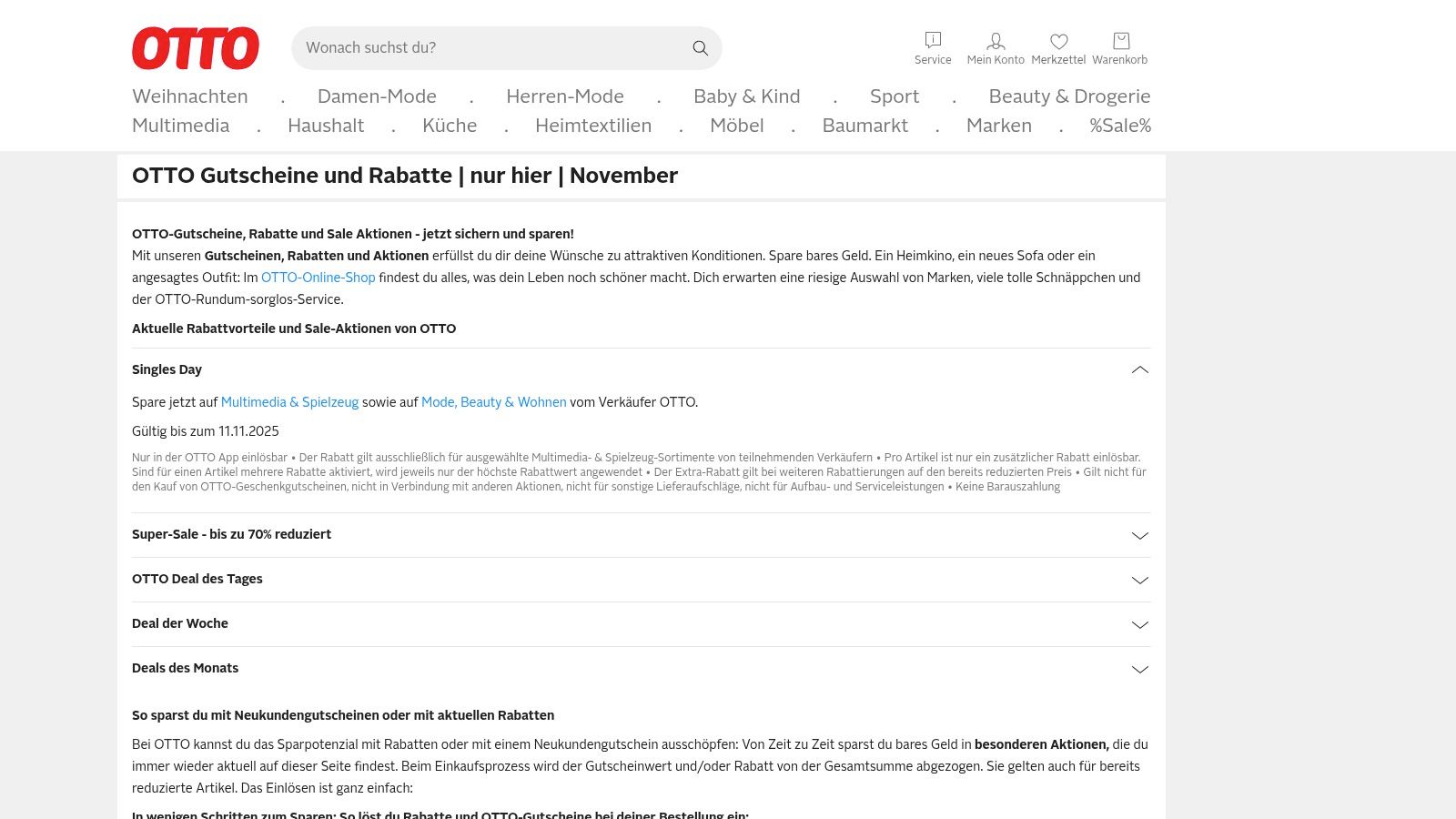OTTO – Offizielle Gutscheine- und Rabattseite