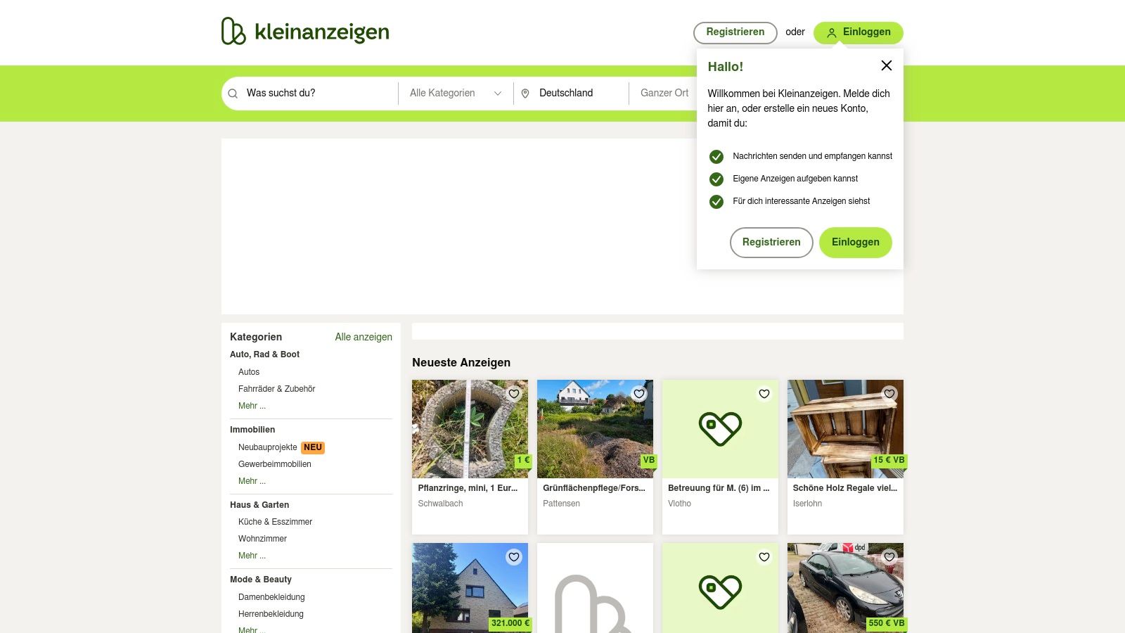 Kleinanzeigen.de (Sekundärmarkt für MyWellness‑Gutscheine)