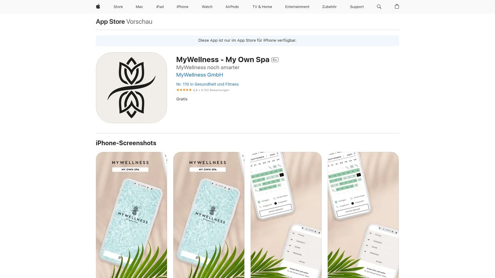 MyWellness App (iOS)