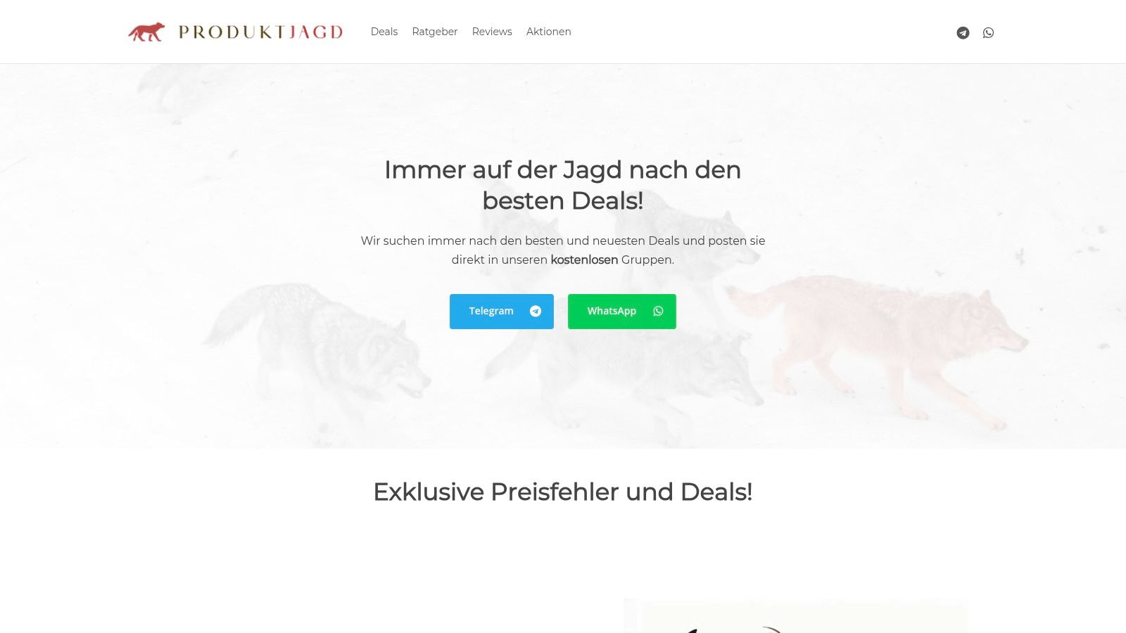 ProduktJagd – Preisfehler und exklusive Gutscheine in Echtzeit