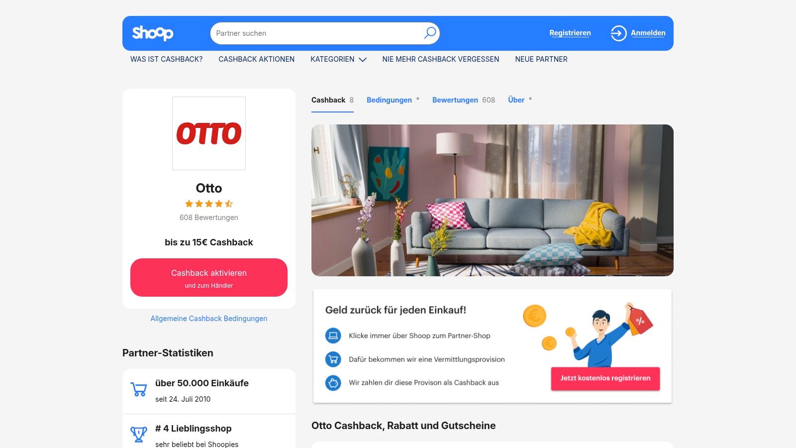 Shoop – OTTO Cashback-Portal