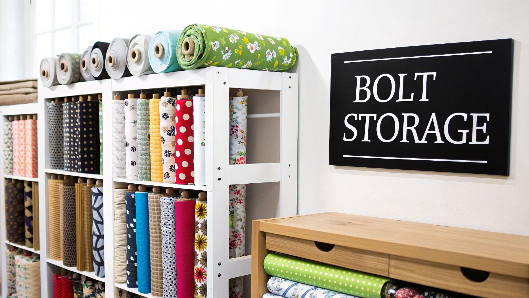 Fabric Bolt Storage Racks
