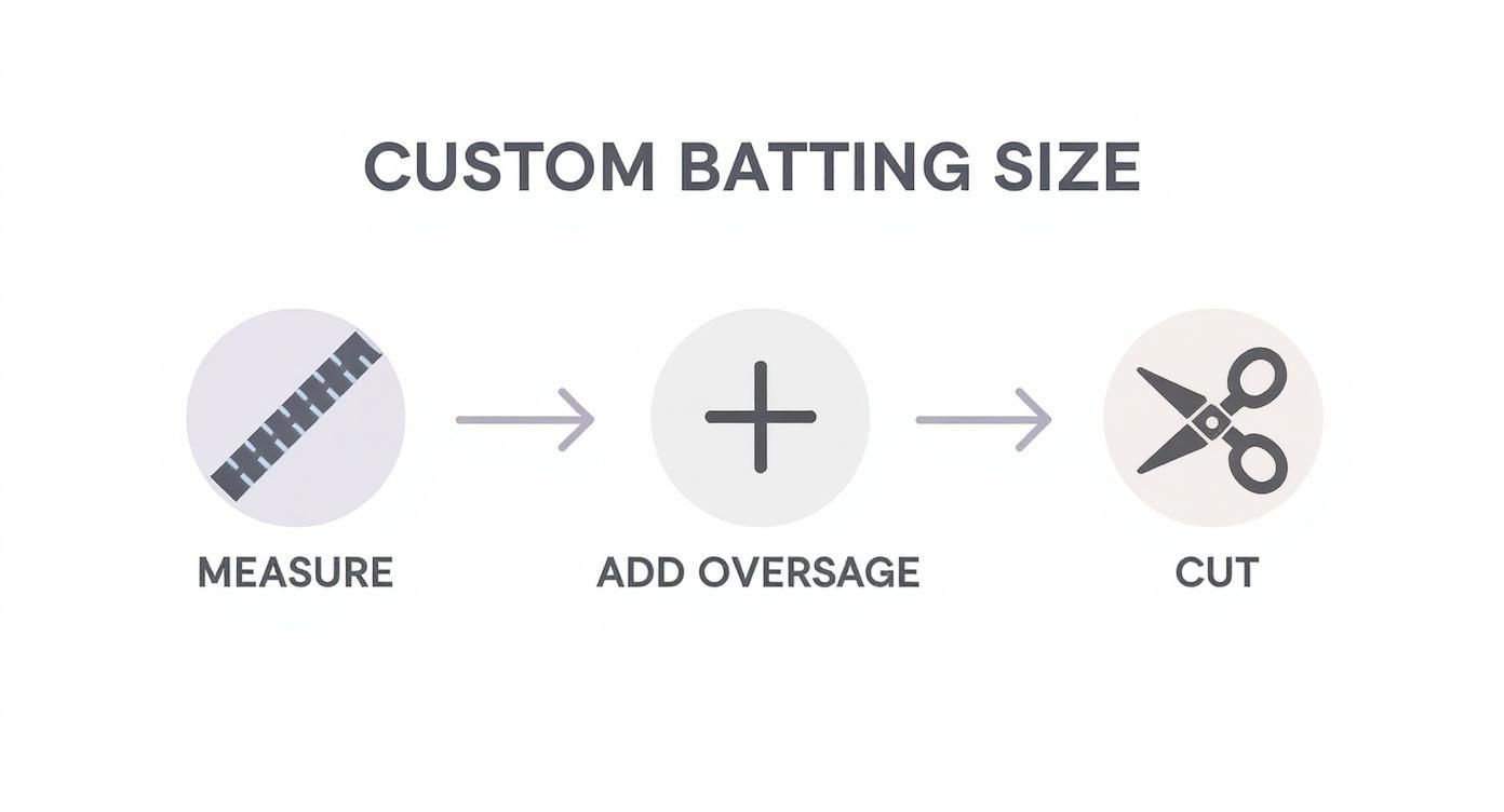 Infographic about quilt batting sizes