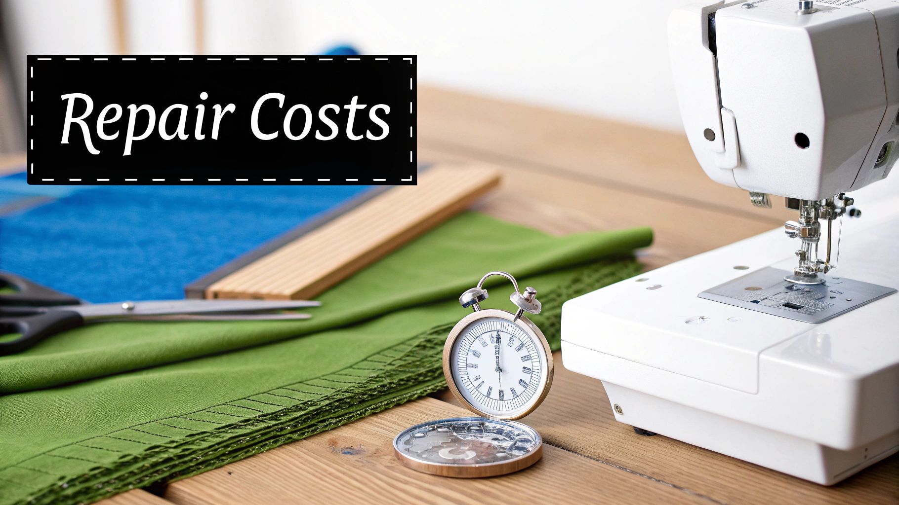 An invoice for sewing machine repair services