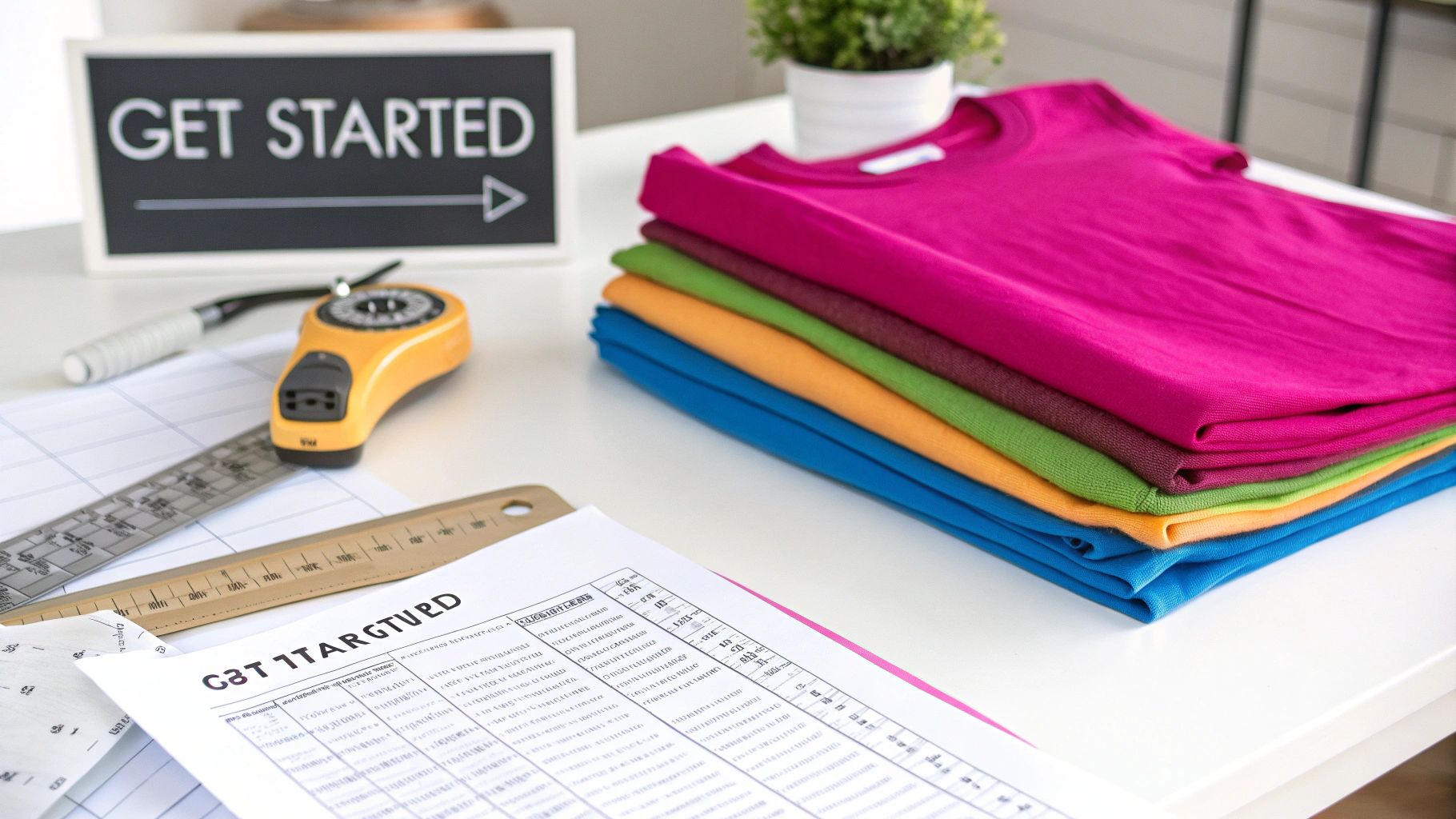 A beautiful, colorful t-shirt quilt laid out, showcasing different shirt designs.