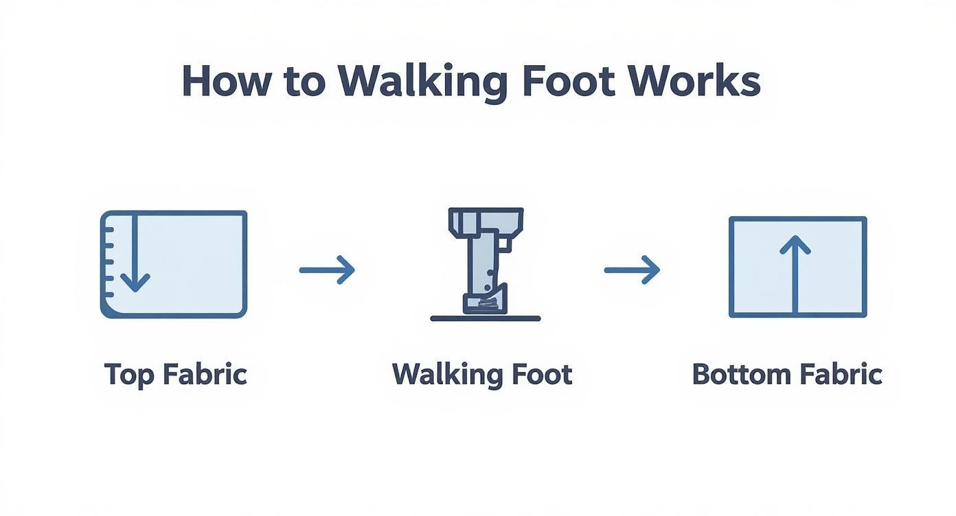 Infographic about what is a walking foot