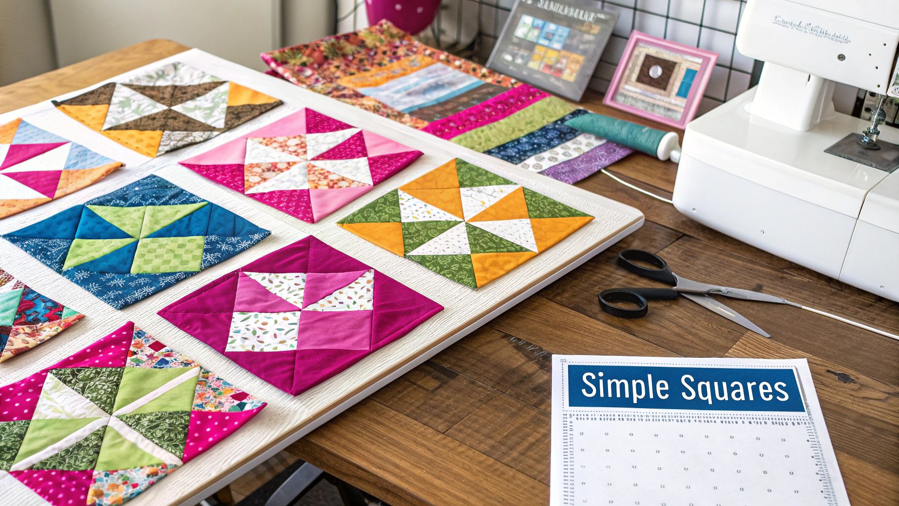 Simple Squares/Four-Patch Quilt
