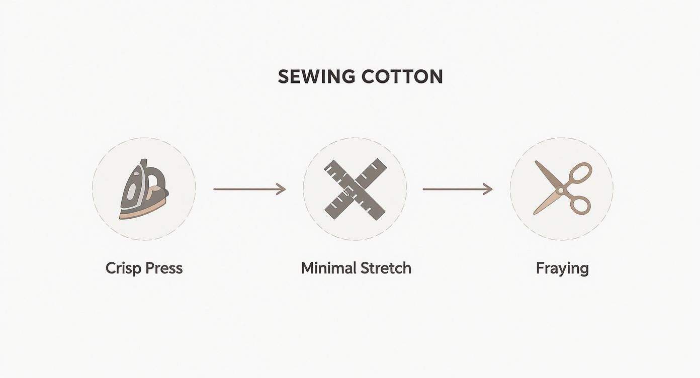Infographic about what is quilting cotton fabric