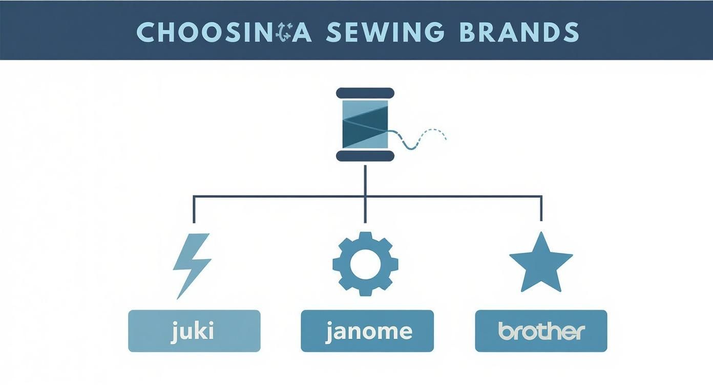 Infographic about heavy duty sewing machines