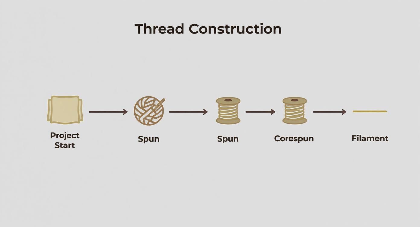 Infographic about best sewing thread
