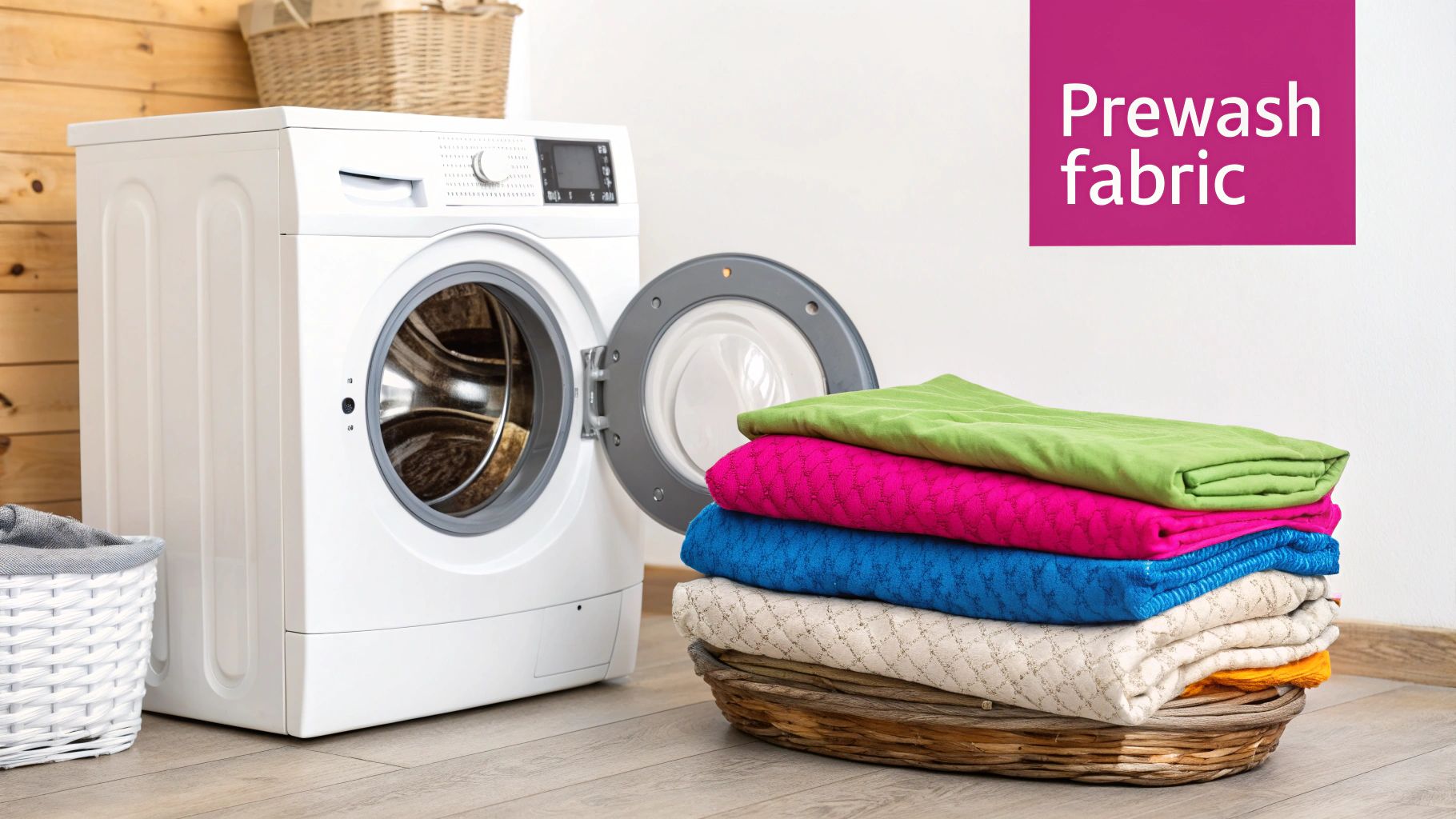 A beautiful, modern quilt draped over a chair, showcasing intricate patterns and vibrant colors.