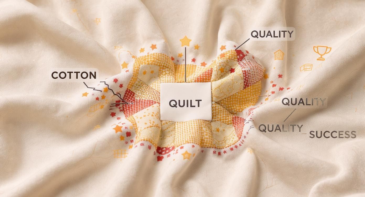 Infographic about best quilting fabric