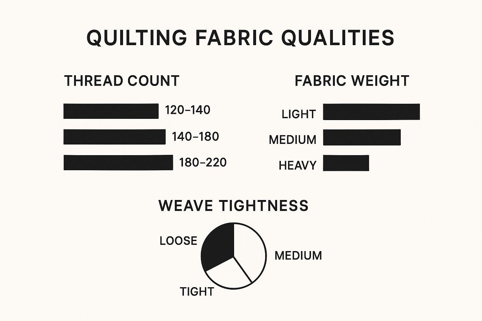 Infographic about best fabrics for quilting