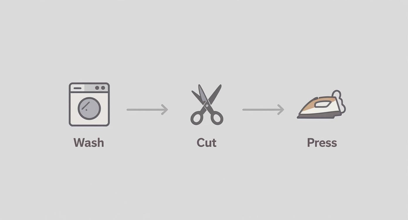 Infographic about how to use fusible interfacing