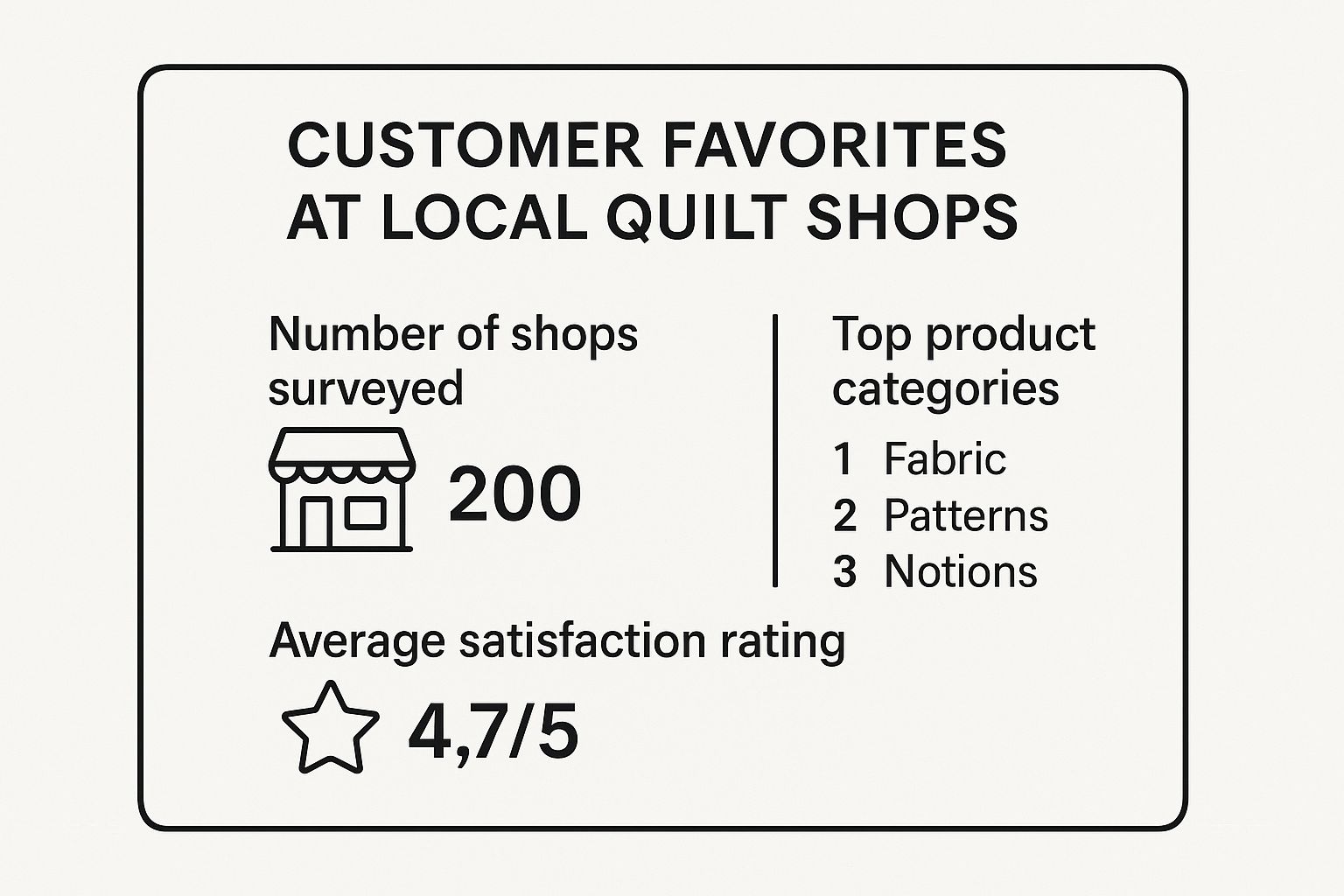 Infographic about colorado springs quilt shops