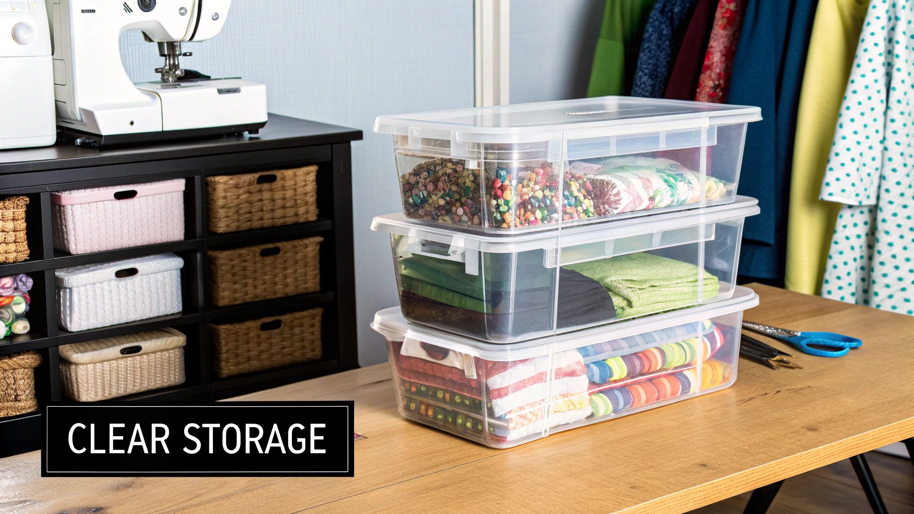 Clear Storage Containers with Labels