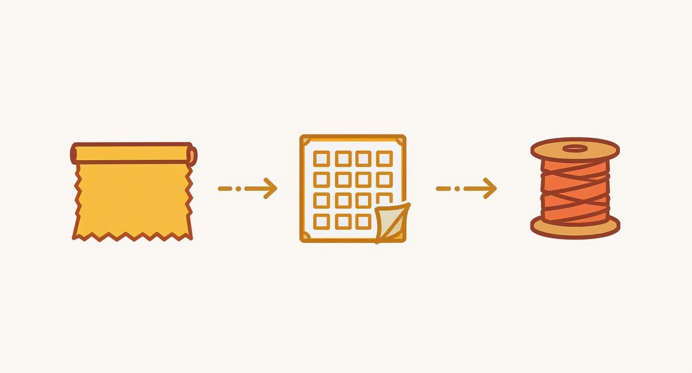 Infographic about quilting with machine embroidery