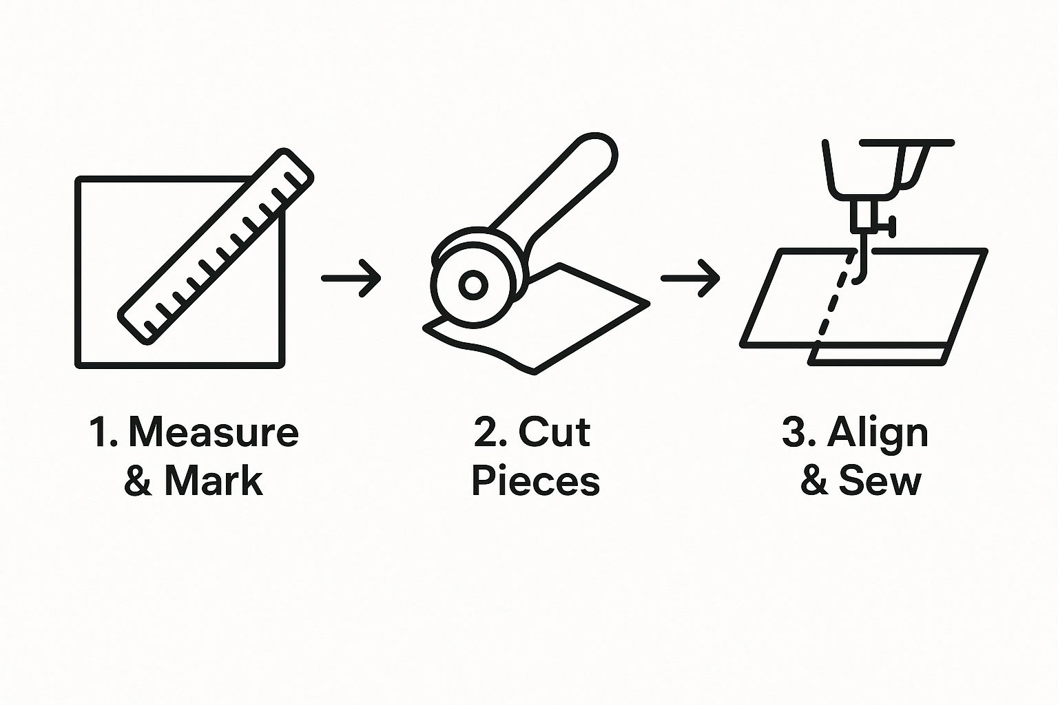 Infographic about how to start quilting