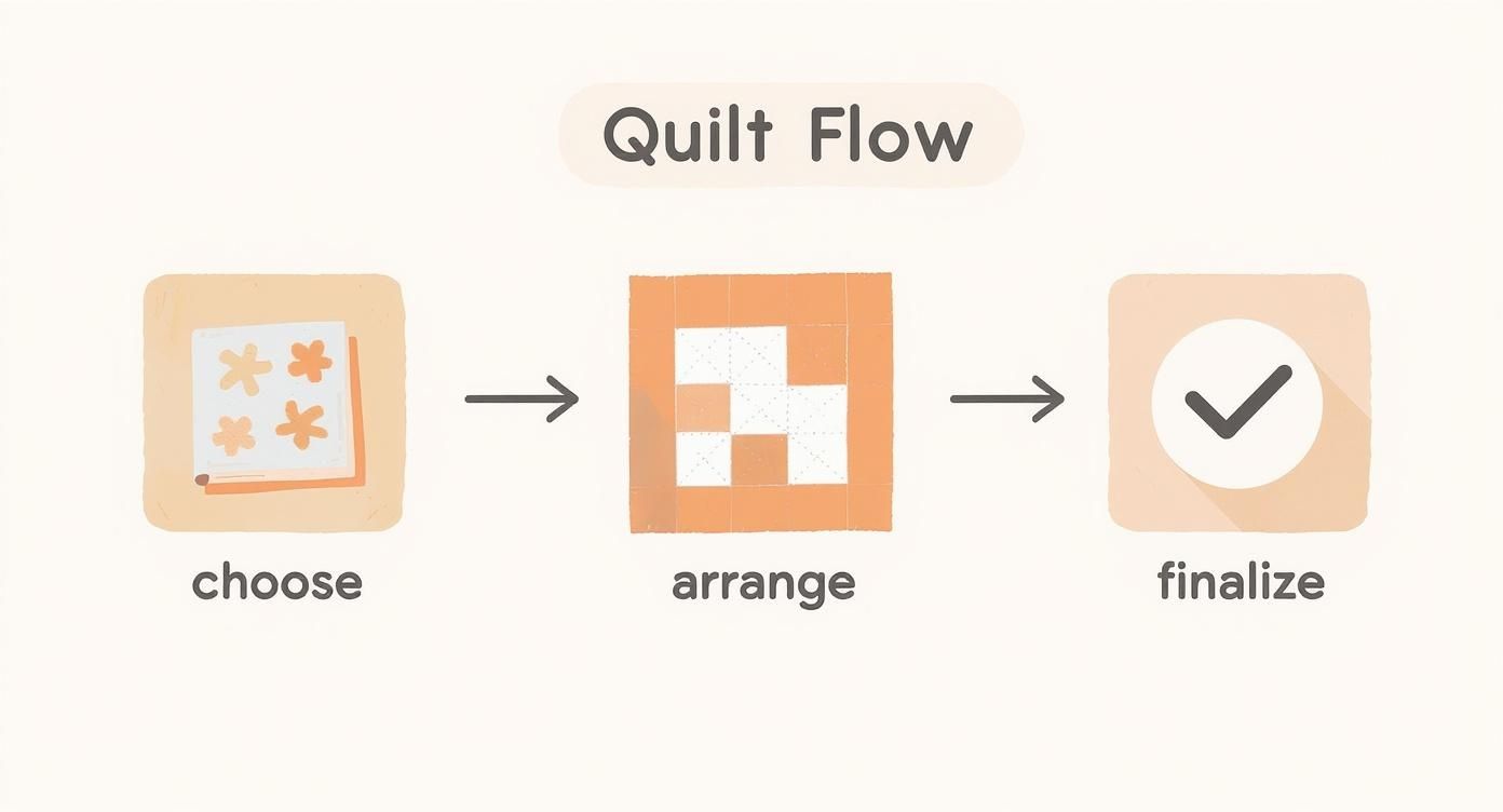 Infographic about layer cake quilting
